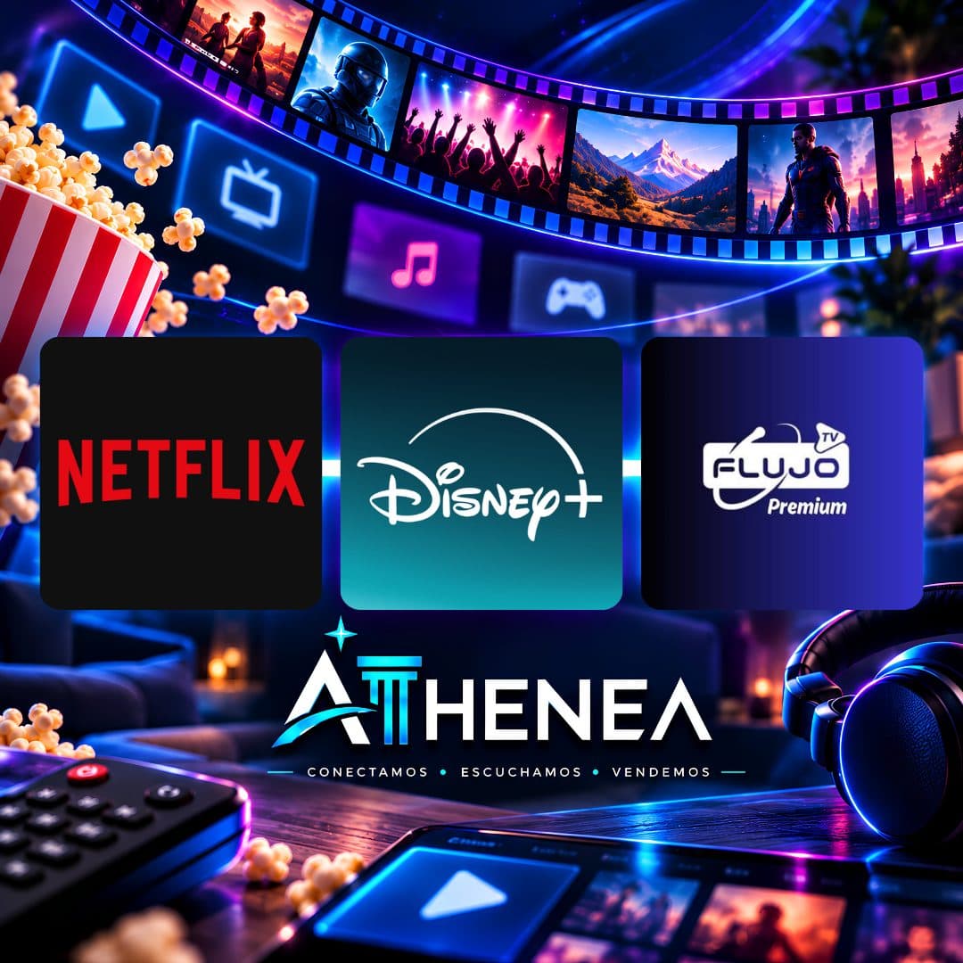 NETFLIX + DISNEY+ SIN ESPN + FLUJO TV
