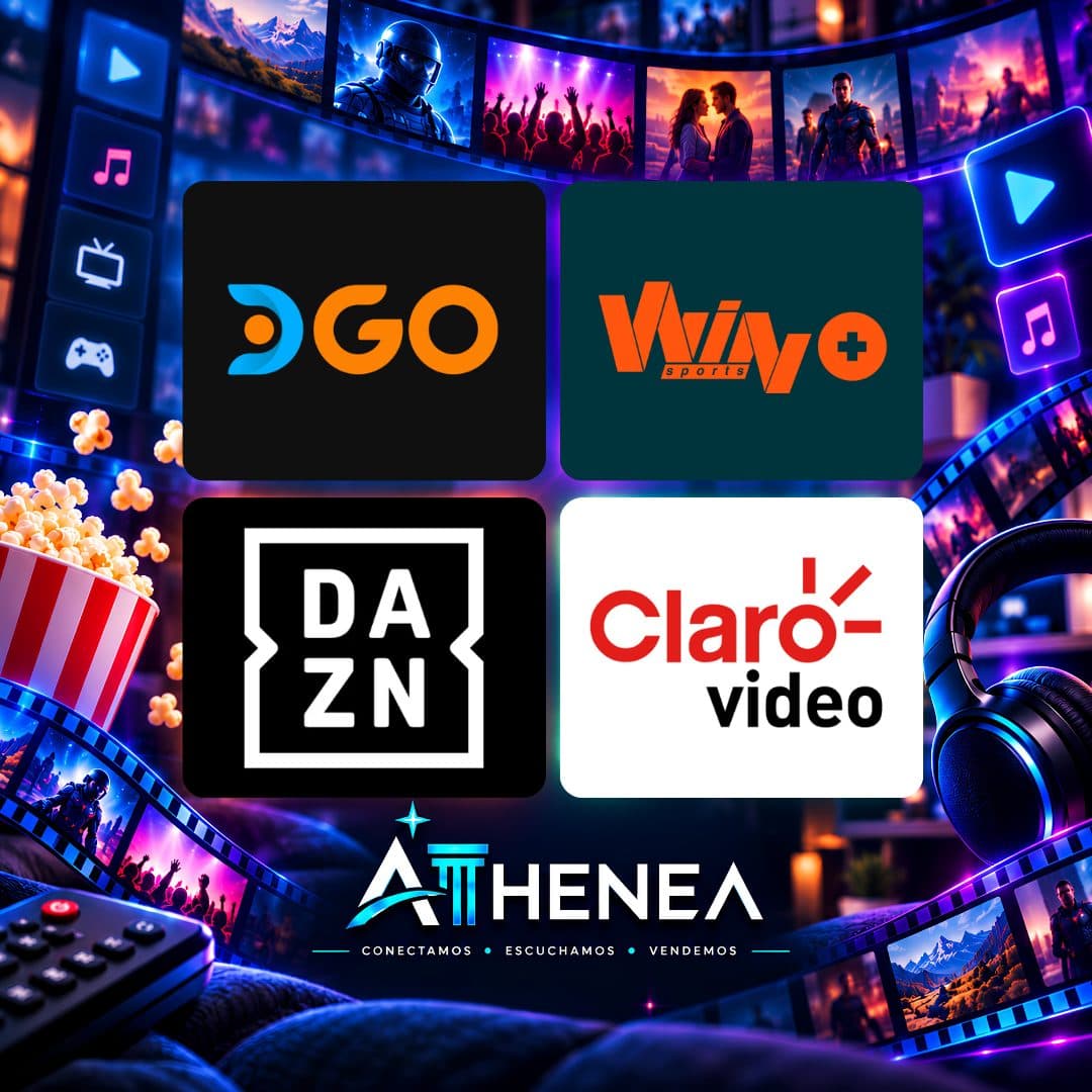 DIRECTV GO + WIN+ + DAZN + CLARO VIDEO