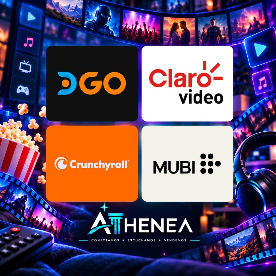 DIRECTV GO + CLARO VIDEO + CRUNCHYROLL + MUBI