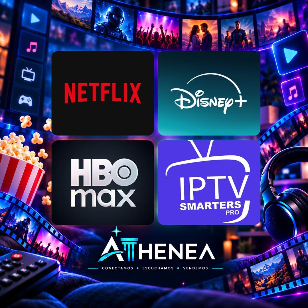 NETFLIX + DISNEY+ CON ESPN + HBO MAX + IPTV