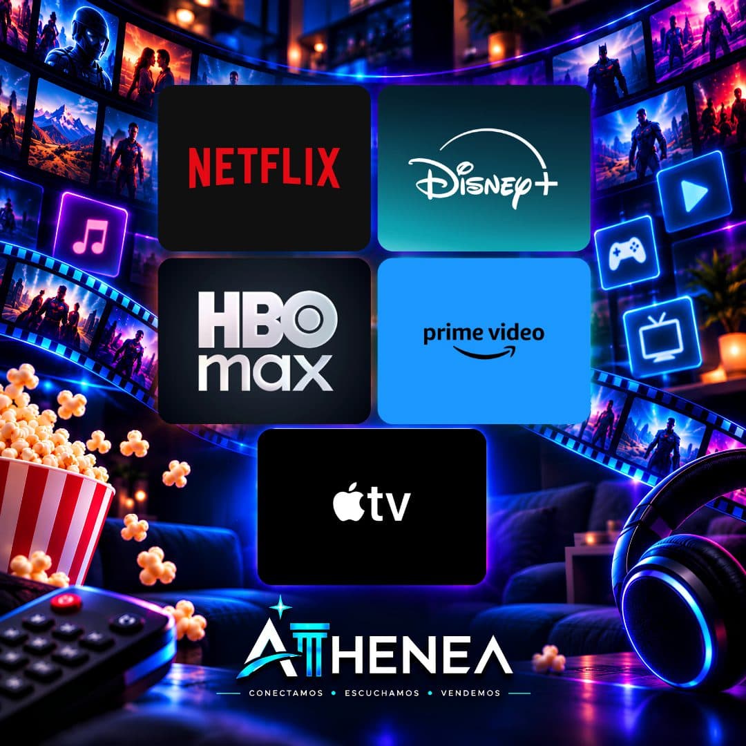 NETFLIX + DISNEY+ CON ESPN + HBO MAX + AMAZON PRIME VIDEO + APPLE TV