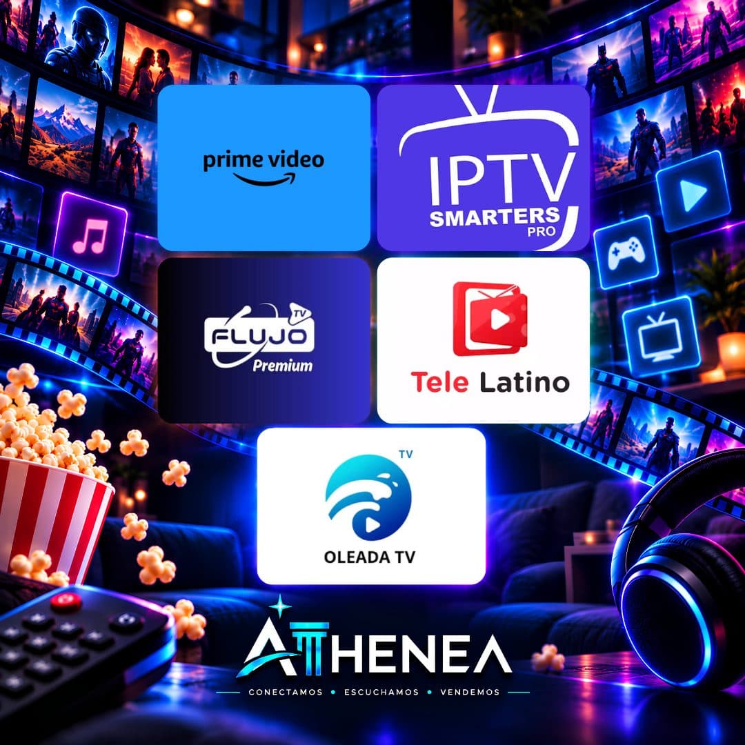 AMAZON PRIME VIDEO + IPTV + FLUJO TV + TELE LATINO + OLEADA TV