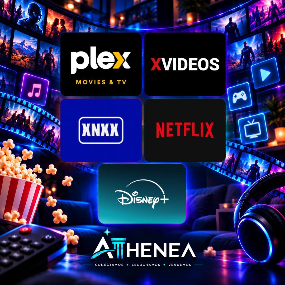 PLEX + XVIDEOS + XNXX + NETFLIX + DISNEY+ CON ESPN