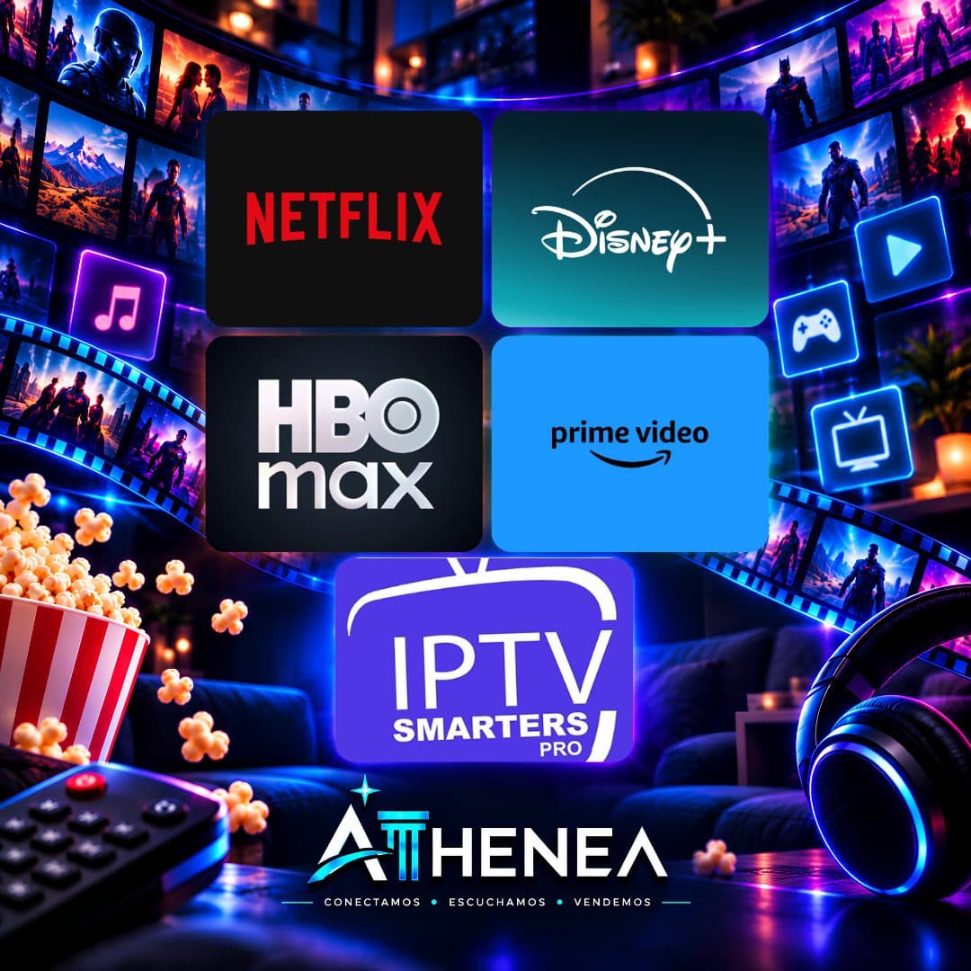 NETFLIX + DISNEY+ CON ESPN + HBO MAX + AMAZON PRIME VIDEO + IPTV